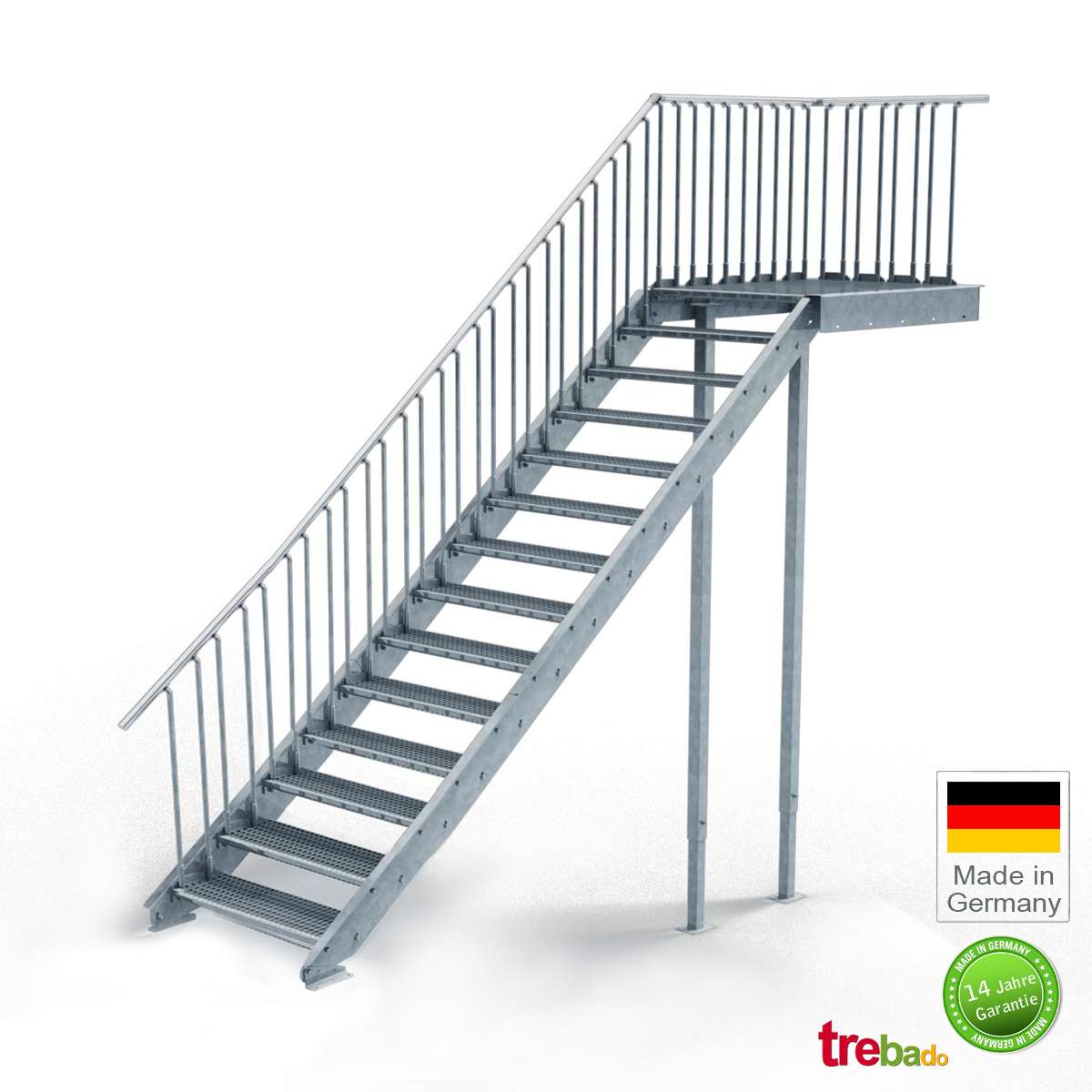 Au Entreppe Gerade Steigungen Laufweite Cm Treppen Bausatz